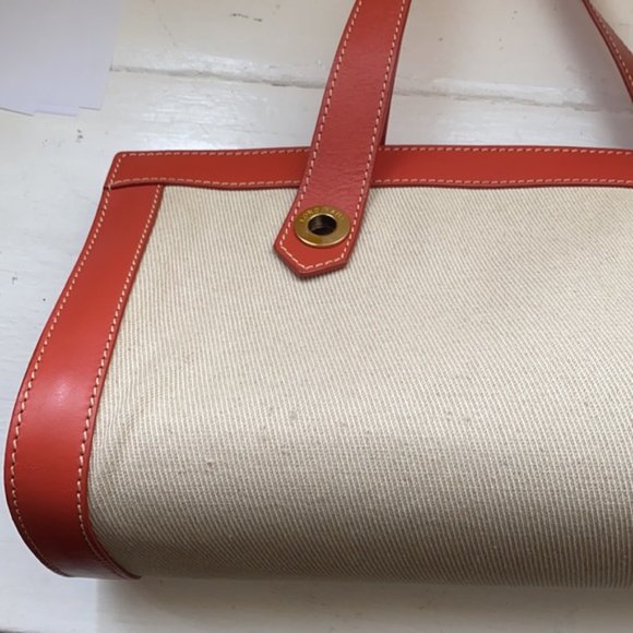 Loro Piana leather trim canvas baguette bag - Picture 15 of 16